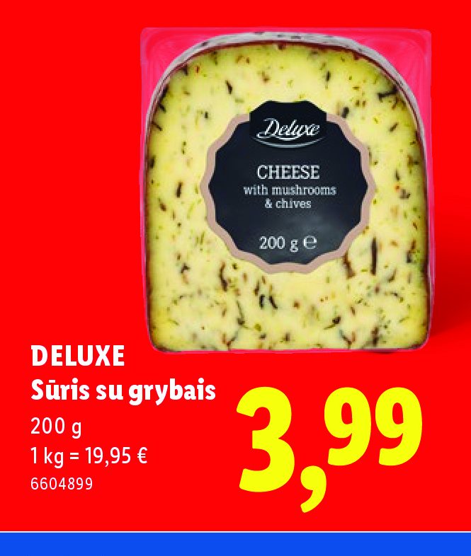 DELUXE Sūris su grybais, 200 g