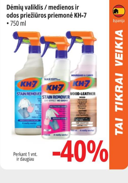 Dėmių valiklis / medienos ir odos priežiūros priemonė KH-7, 750 ml
