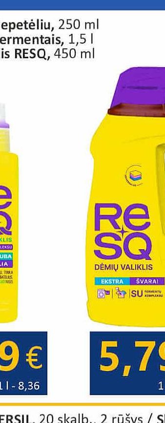 Dėmių valiklis RESQ su fermentais, 1.5 l