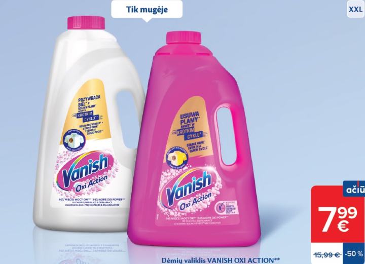 Dėmių valiklis VANISH OXI ACTION, 3 l