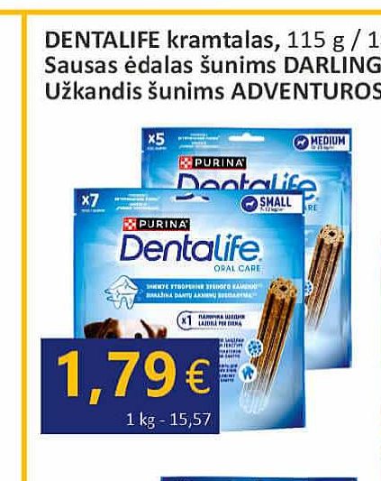 DENTALIFE kramtalas, 115 g