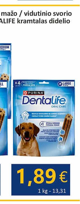 DENTALIFE kramtalas didelio svorio šunims, 142 g