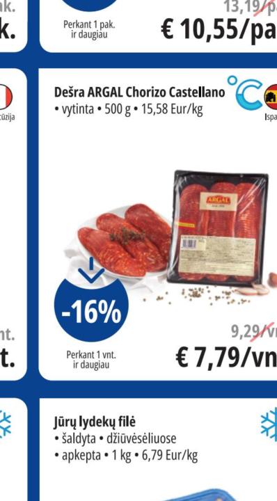 Dešra ARGAL Chorizo Castellano, 500 g