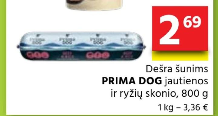 Dešra šunims PRIMA DOG, 800 g