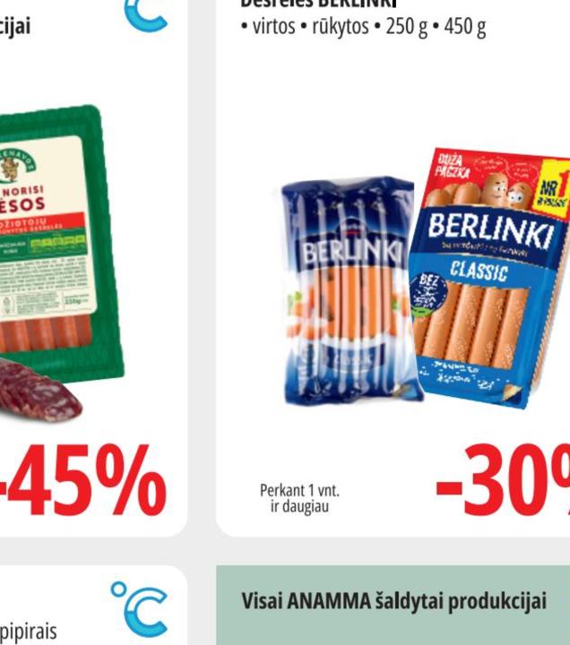 Dešrelės BERLINKI, 250 g