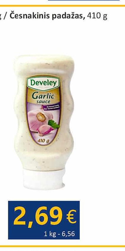 DEVELEY Česnakinis padažas, 410 g