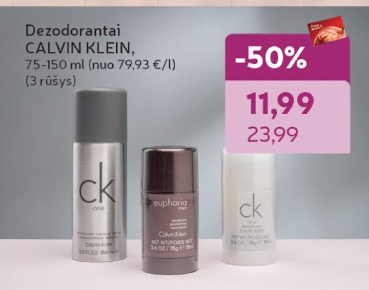 Dezodorantai CALVIN KLEIN, 150 ml