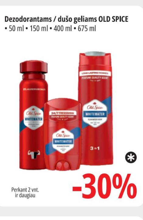 Dezodorantams / dušo geliams OLD SPICE, 50 ml