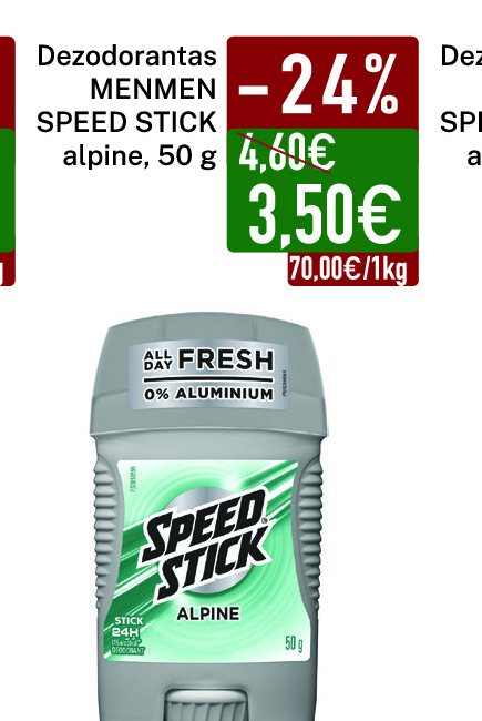 Dezodorantas MENMEN SPEED STICK alpine, 50 g