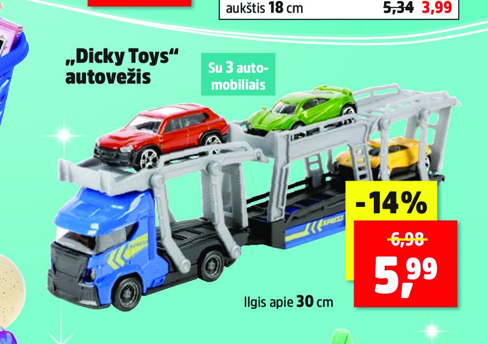 „Dicky Toys“ autovežis, 30 cm