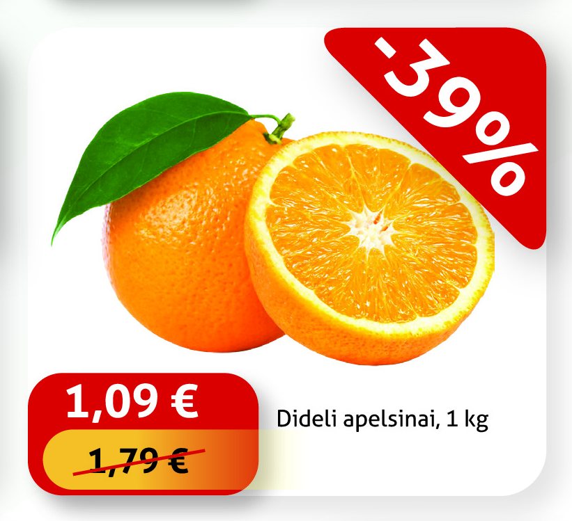 Dideli apelsinai, 1 kg