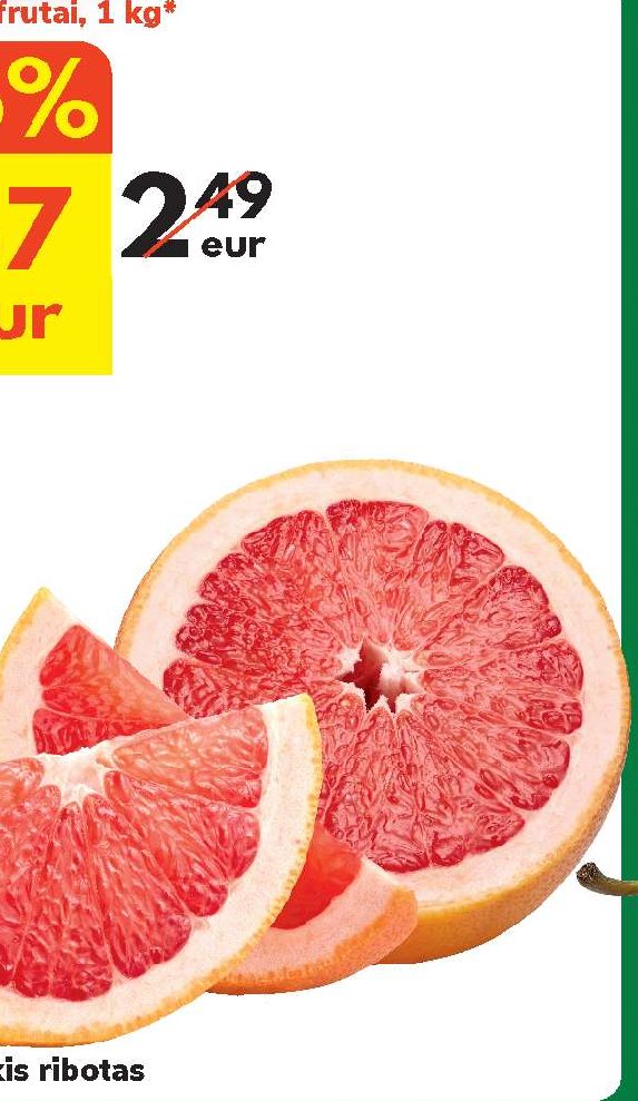 Dideli greipfrutai, 1 kg