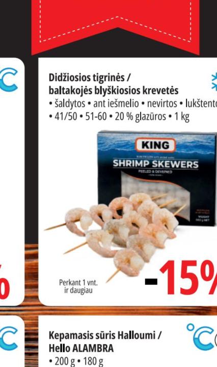 Didžiosios tigrinės / baltakojės blyškiosios krevetės, 1 kg
