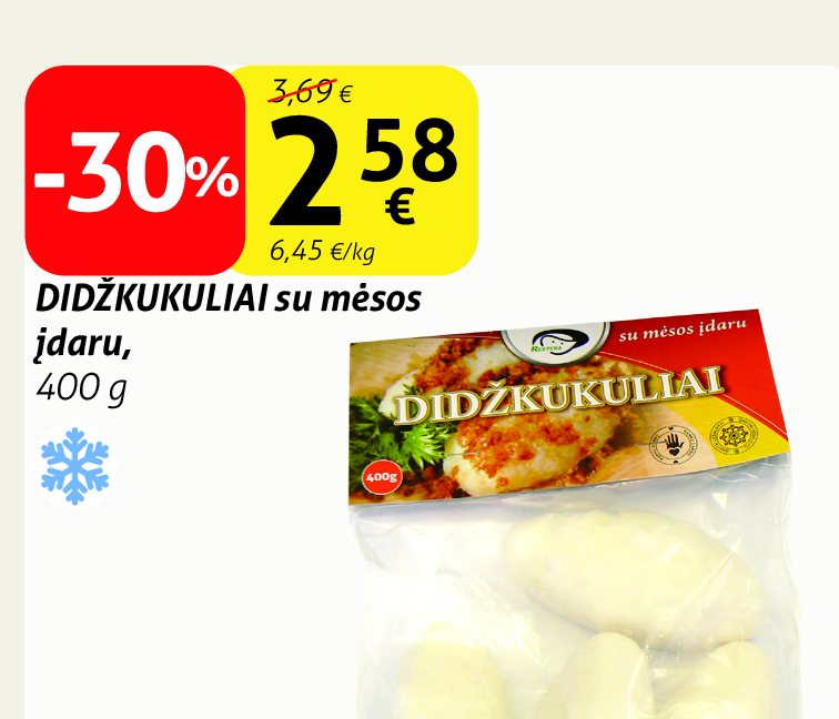 DIDŽKUKULIAI su mėsos įdaru, 400 g