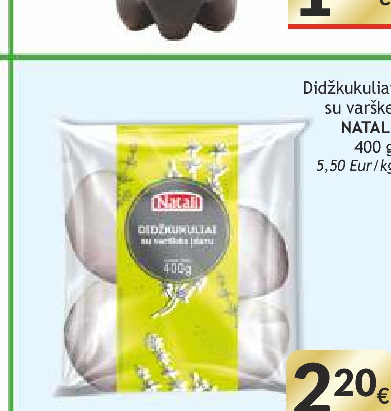 Didžkukuliaisu varške NATALI, 400 g