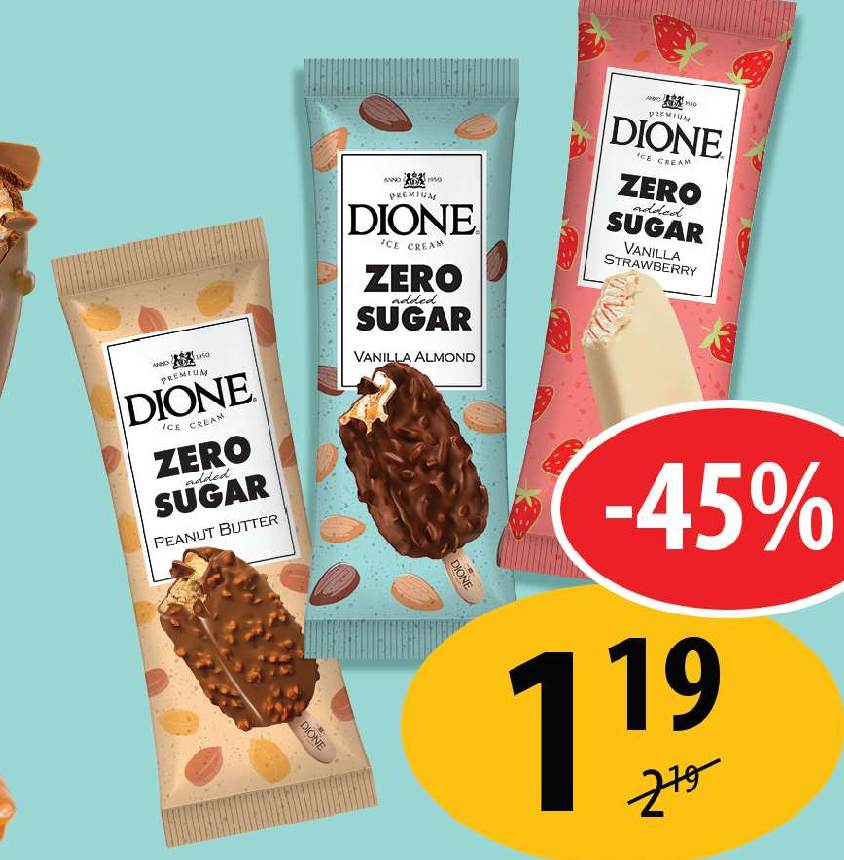 DIONE Ice Cream ZERO added SUGAR