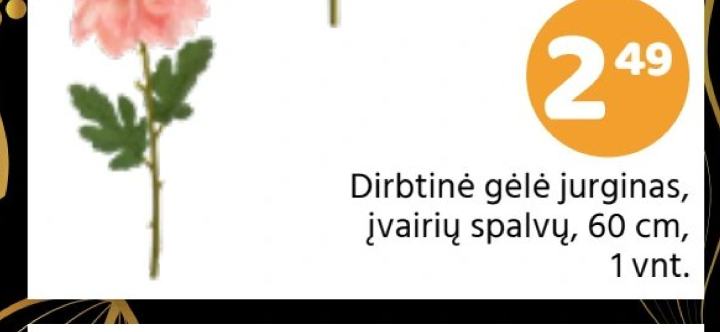 Dirbtinė gėlė jurginas, 60 cm