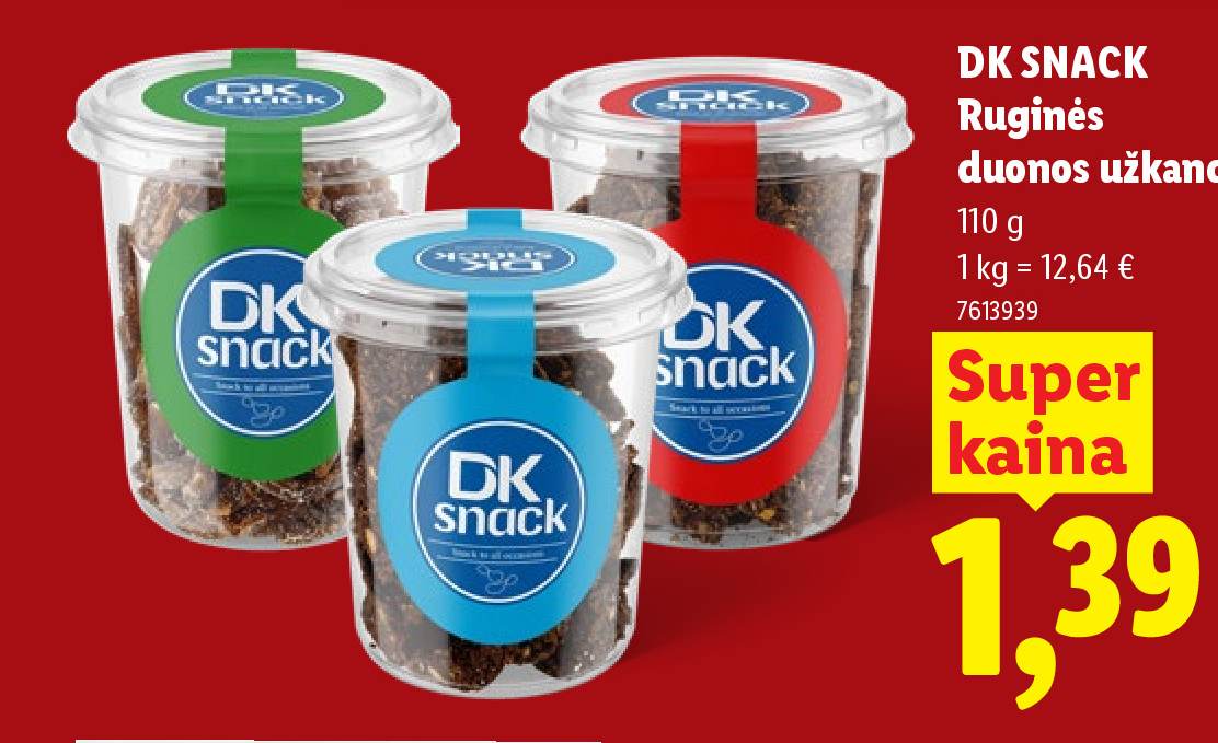 DK SNACK Ruginės duonos užkandis, 110 g