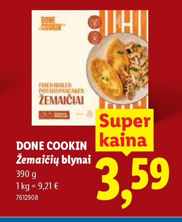DONE COOKIN Žemaičių blynai, 390 g