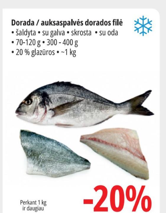 Dorada / auksaspalvės dorados filė, 120 g