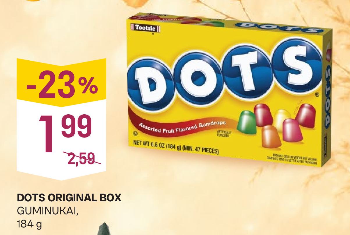 DOTS ORIGINAL BOX GUMINUKAI, 184 g