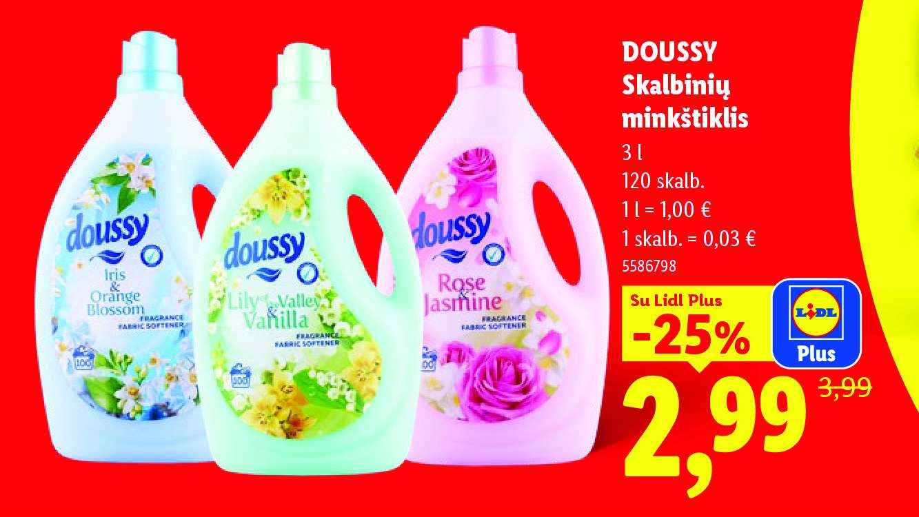 DOUSSY Skalbinių minkštiklis, 3 l
