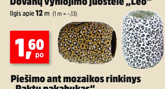 Dovanų vyniojimo juostelė „Leo“, 12 m