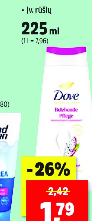 „Dove“ dušo želė, 225 ml