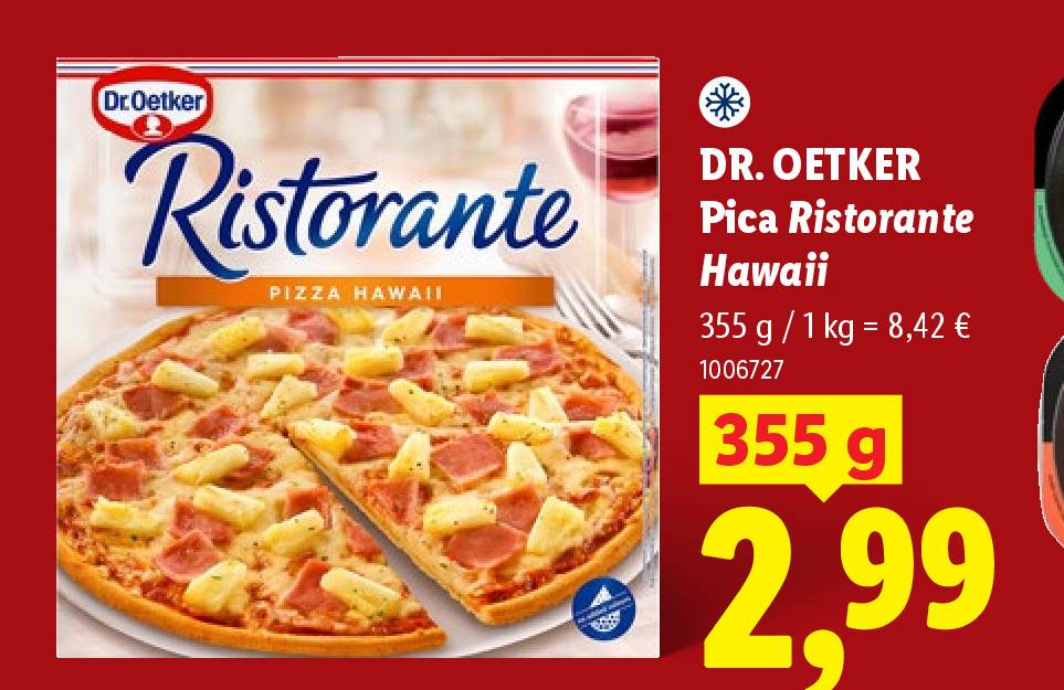 DR. OETKER Pica Ristorante Hawaii, 355 g