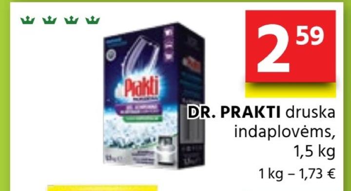 DR. PRAKTI druska indaplovėms, 1.5 kg