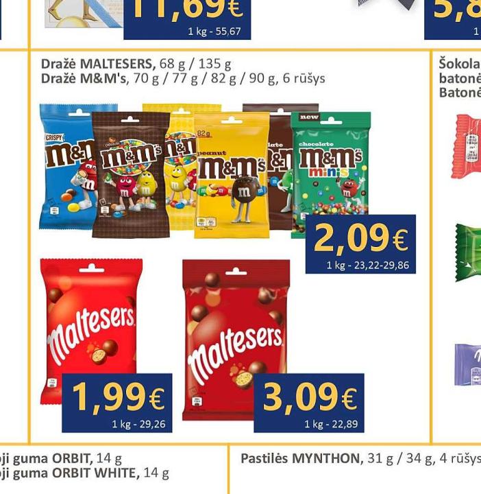 Dražė M&M's, 70 g