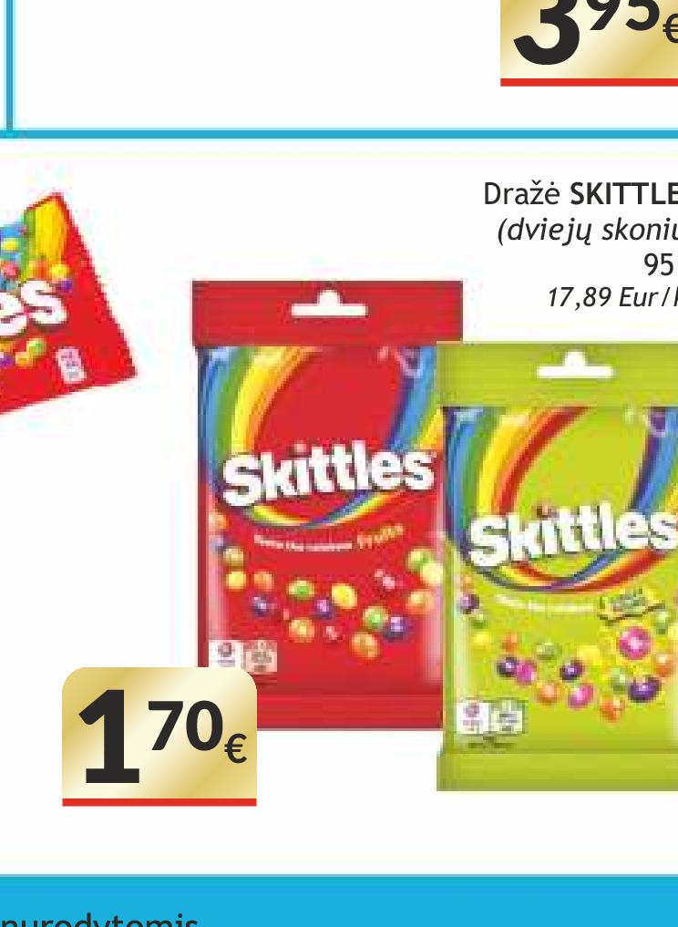 Dražė SKITTLES, 95 g
