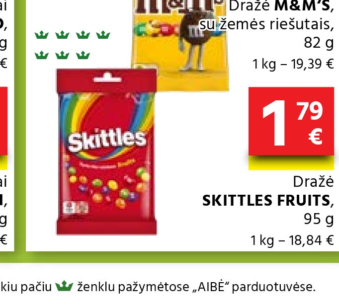 Dražė SKITTLES FRUITS, 95 g