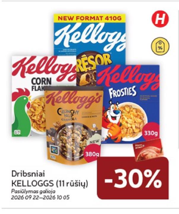 Dribsniai KELLOGGS