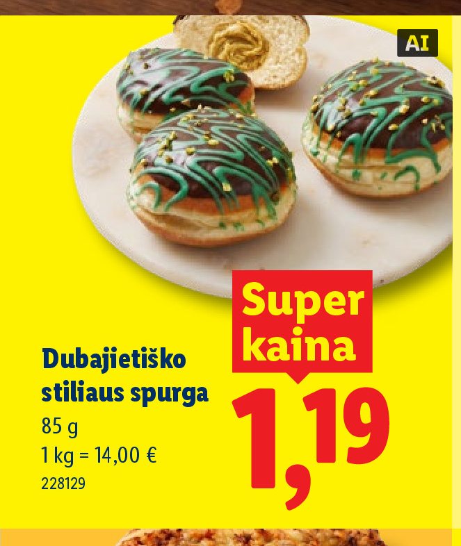 Dubajietiško stiliaus spurga, 85 g