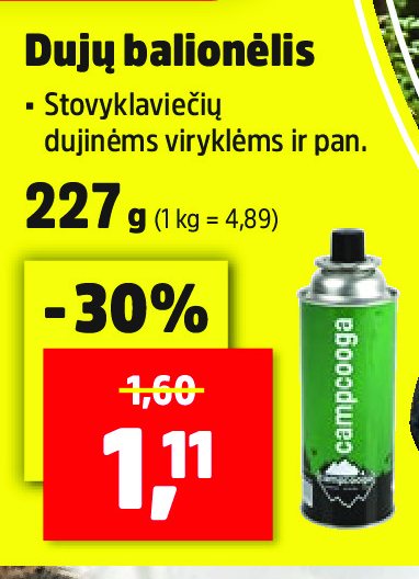 Dujų balionėlis, 227 g
