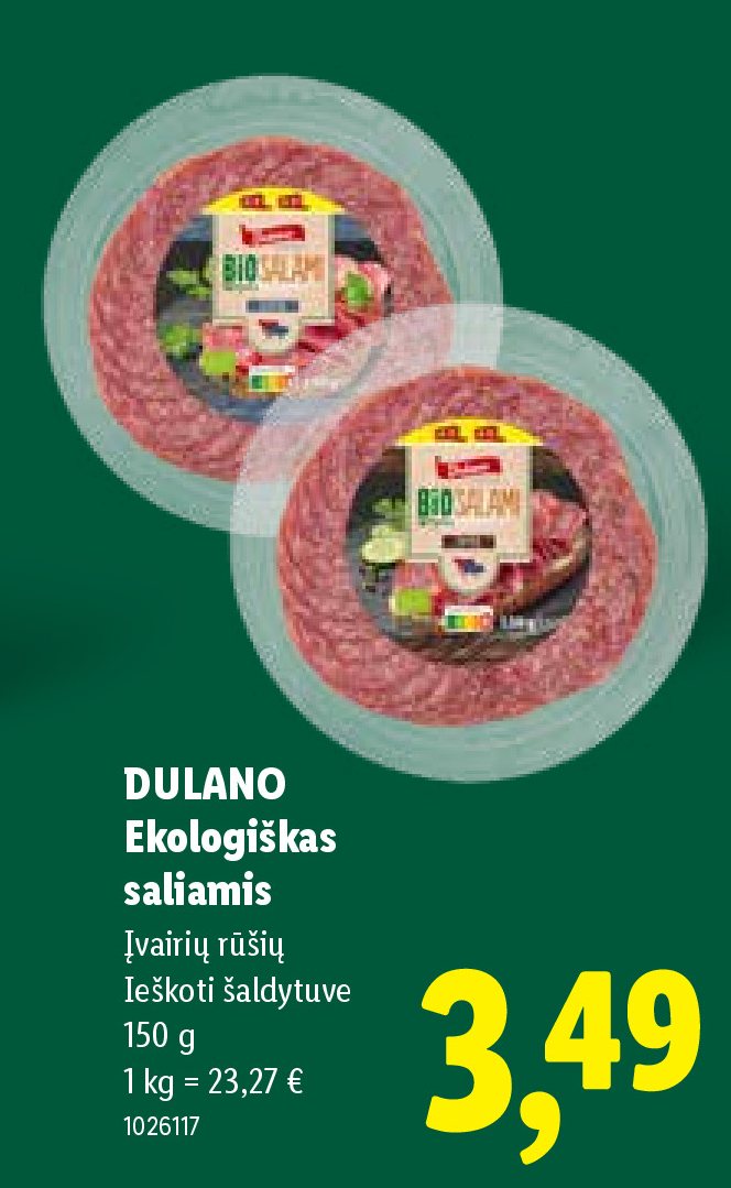 DULANO Ekologiškas saliamis, 150 g