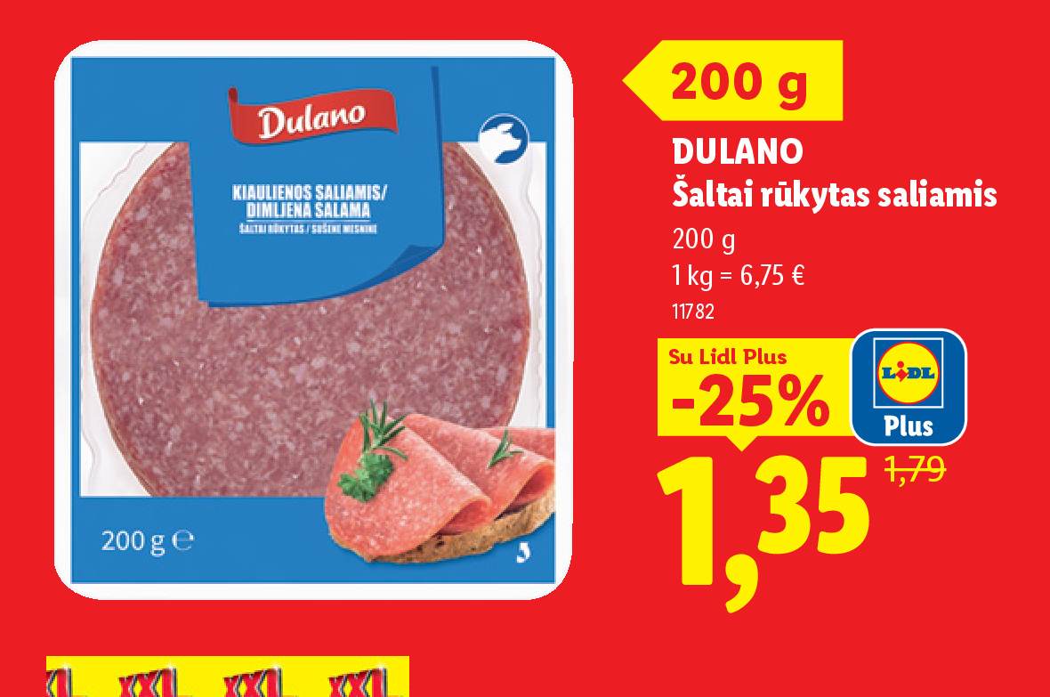 DULANO Šaltai rūkytas saliamis, 200 g