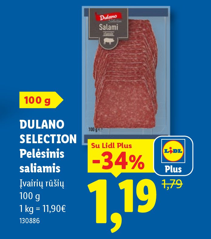 DULANO SELECTION Pelėsinis saliamis, 100 g