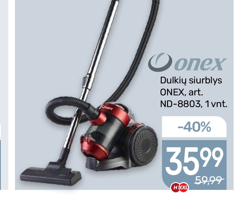 Dulkių siurblys ONEX, 1 vnt
