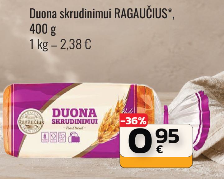 Duona skrudinimui RAGAUČIUS, 400 g