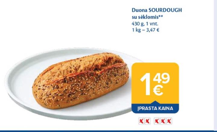 Duona SOURDOUGH, 430 g