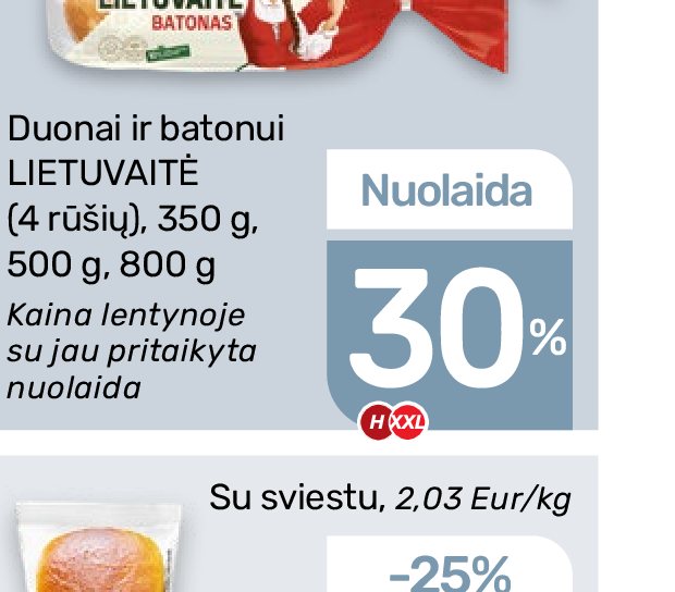 Duonai ir batonui LIETUVAITĖ, 350 g