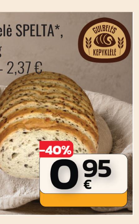 Duonelė SPELTA, 400 g