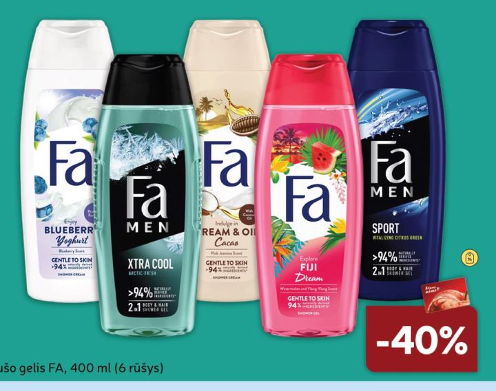 Dušo gelis FA, 400 ml