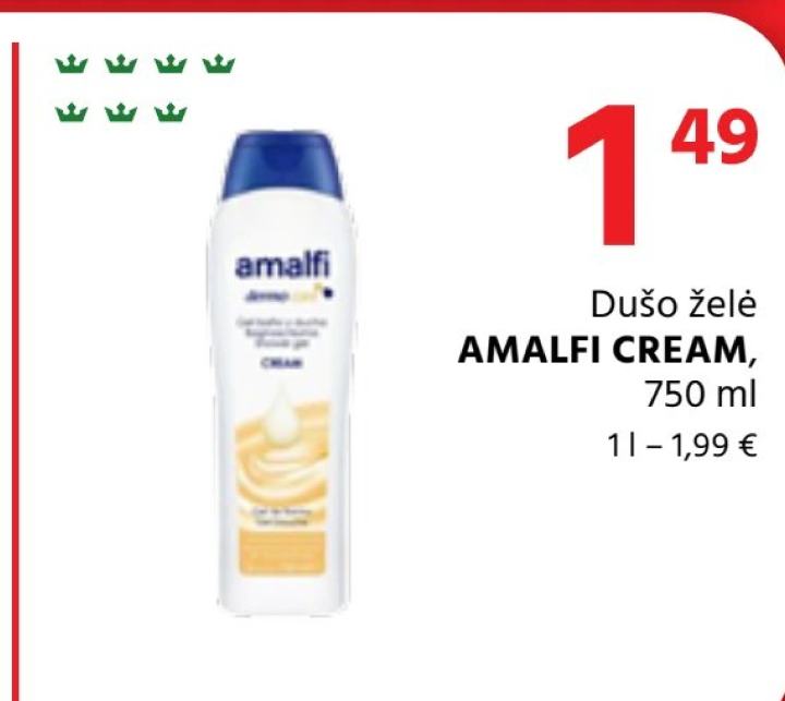 Dušo želė AMALFI CREAM, 750 ml