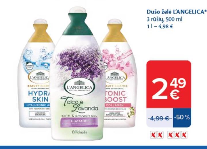 Dušo želė L'ANGELICA, 500 ml