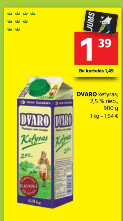 DVARO kefyras, 900 g