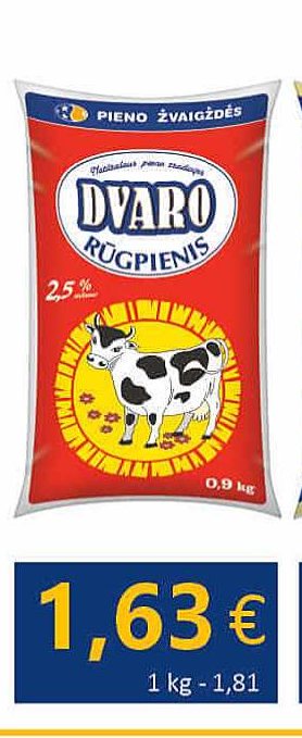 DVARO rūgpienis, 900 g