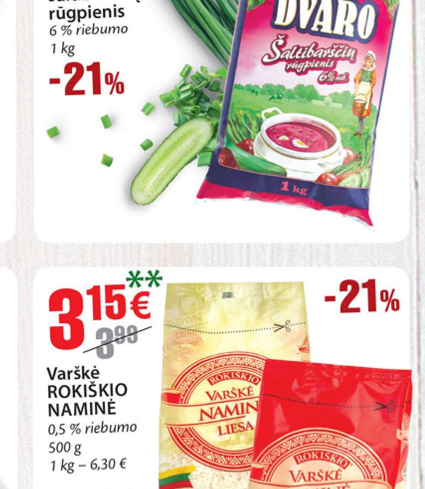 DVARO šaltibarščių rūgpienis, 1 kg